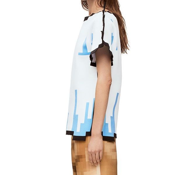 ☆超人気☆ロエベ Tシャツ 偽物 半袖 ピクセル テクニカルニット トップ A563R18X02