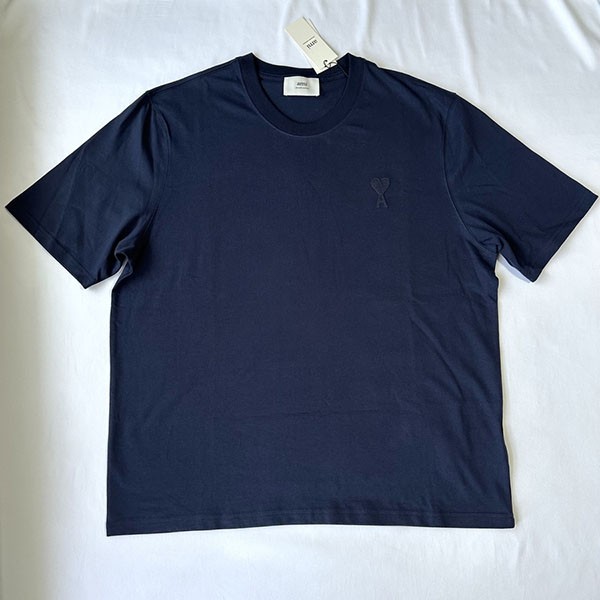定番AMI DE COEUR オーガニックコットンTシャツ コピー ややオーバーサイズ