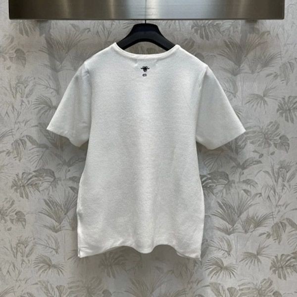 大人お洒落ディオール Tシャツ 偽物 コットン リネン 343T09A4501_X0831