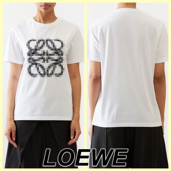 大人お洒落ロエベ ピクセル アナグラム Tシャツ スーパーコピー S540Y22X35