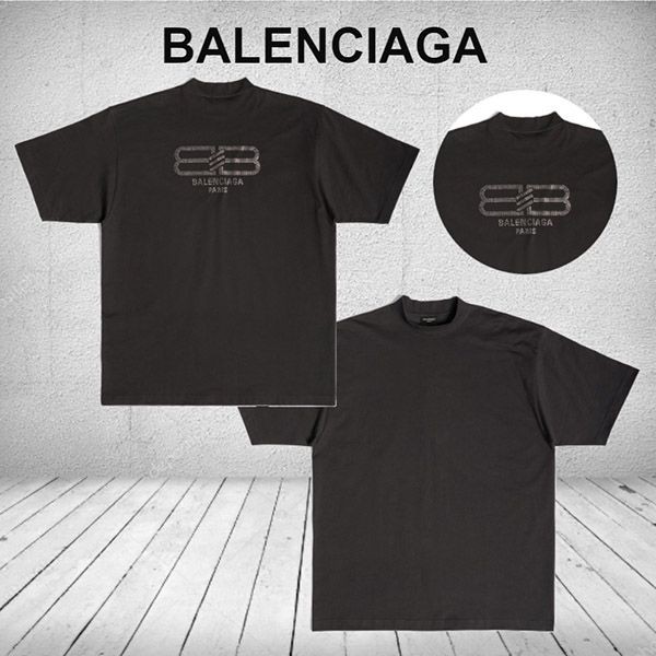希少色バレンシアガ コピー BB PARIS ICON ミディアムフィット Tシャツ 739784TOVU81055