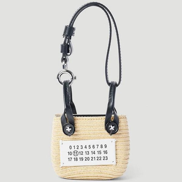 メゾン マルジェラ 偽物☆Raffia ラフィア Micro ハンドバッグ