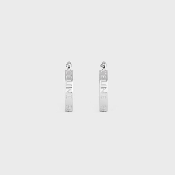 先取り！【セリーヌ】PARIS フープ ロゴ ピアス 偽物460FJ6BRA.35OR