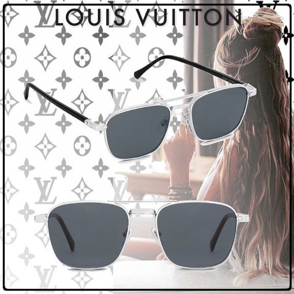 追跡付ルイヴィトン サングラス 偽物 LV シグネチャー メタル スクエア Z1942U