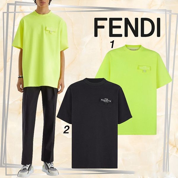 【限定大特価！】フェンディ×Marc Jacobs コットンジャージーTシャツ 偽物 2色 FY1240AOFNF0QA1
