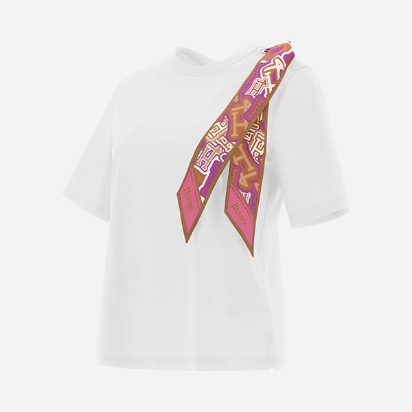 安いヘルノ シルクスカーフ ストレッチコットン Tシャツ 偽物 3色 JG000185D520031000