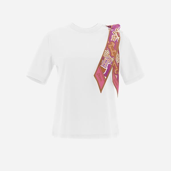 安いヘルノ シルクスカーフ ストレッチコットン Tシャツ 偽物 3色 JG000185D520031000