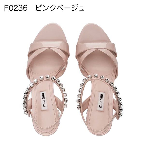大人お洒落ミュウミュウ∞パテントレザー サンダル 偽物5XP850_3AFQ