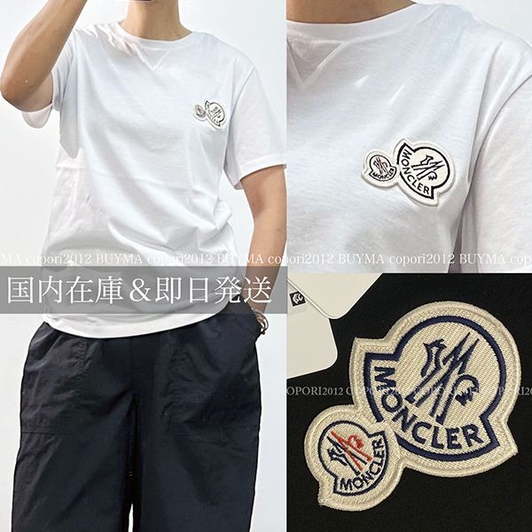 【かわいくて上品♪】モンクレール☆ダブルパッチ ロゴ Tシャツ 偽物I20918C000488390Y