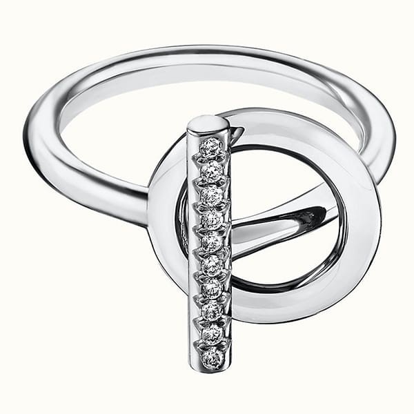 【訳あり特価】エルメス 偽物 エシャペ  リング スモールモデル 2色 H219691B