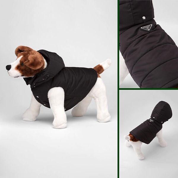 完売前に！プラダ ペット服 コピーフード付きナイロンフグ犬コート 2YX005
