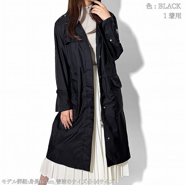 送料込追跡有モンクレール HIENGU BLACK ナイロンコート 偽物1C00038