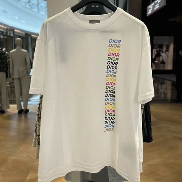 完売必至ディオール スーパーコピー ロゴ入り クルーネック Tシャツ 2色 413J696A0817_C085