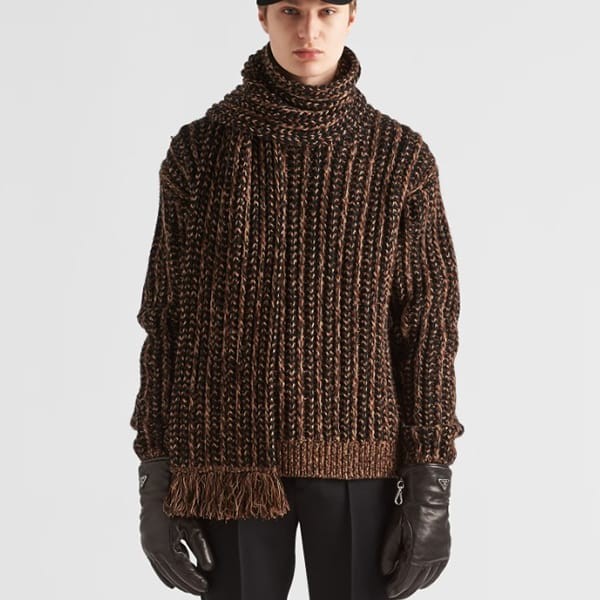 格安プラダ 偽物 ウールとカシミアのラウンドネックセーター UMB650_13IG