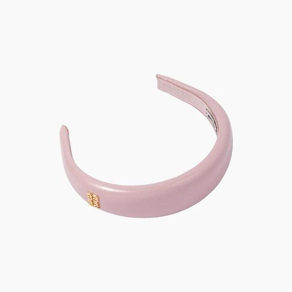 ミュウミュウ レザー ヘッドバンド カチューシャ 偽物5IH025_069_F0E18