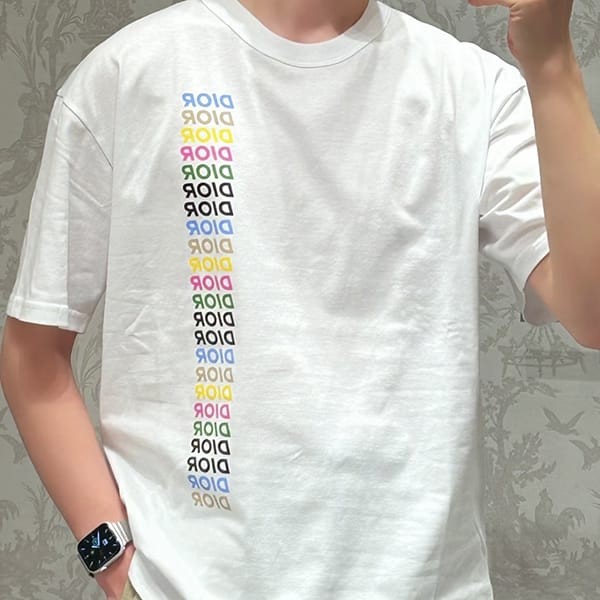 完売必至ディオール スーパーコピー ロゴ入り クルーネック Tシャツ 2色 413J696A0817_C085