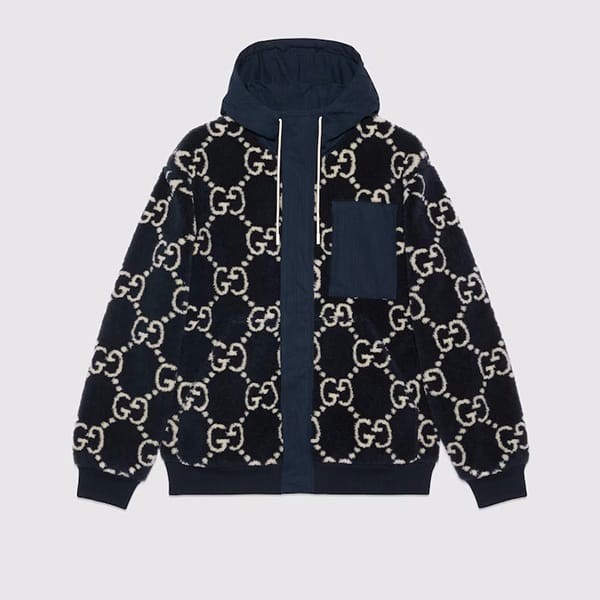 累積売上総額第１位！グッチ GGジャカード ボア ジャケット 偽物 771121XJF4D4100