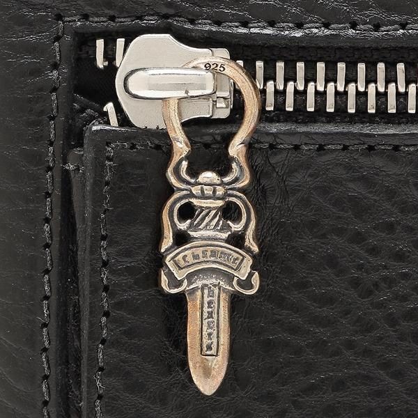 ユニークなデザインクロムハーツ 三つ折り財布 偽物 ブラック メンズ 116538 ウェーブ WAVE MINI WALLET BLACK ミニ財布