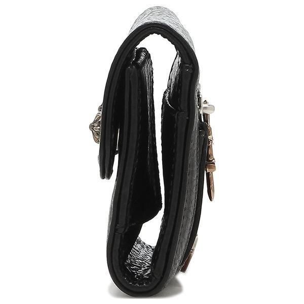 ユニークなデザインクロムハーツ 三つ折り財布 偽物 ブラック メンズ 116538 ウェーブ WAVE MINI WALLET BLACK ミニ財布