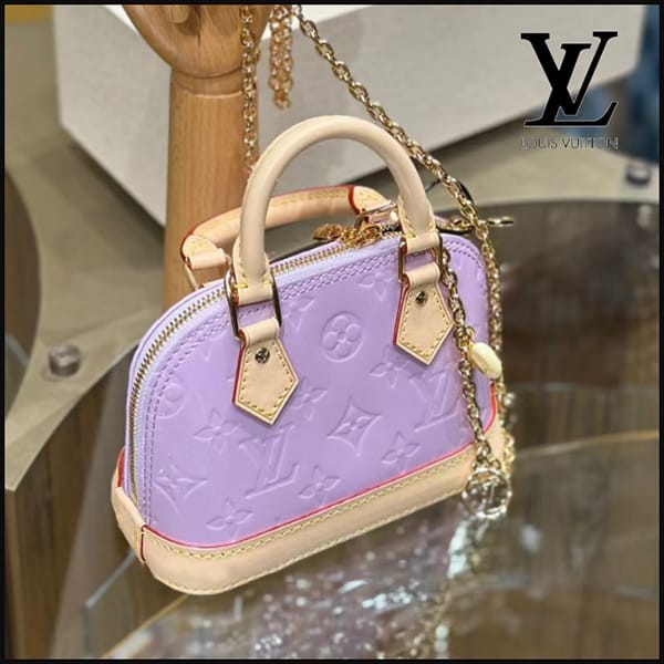 定番ルイヴィトン LV ナノ アルマ ヴェルニ 偽物 ショルダーバッグ M82974
