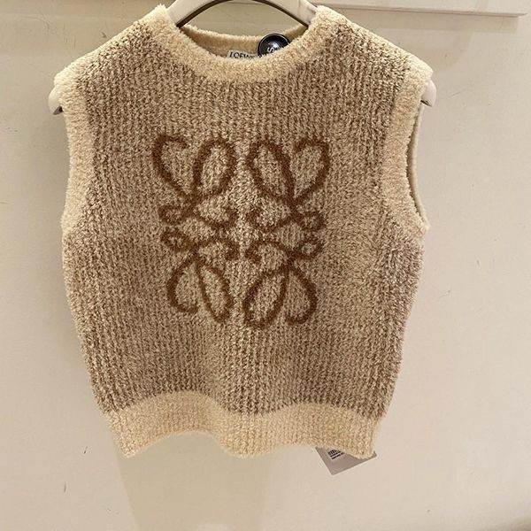 完売必至[ロエベ]アナグラム 偽物Vest in cotton blendアナグラムベストS359Y14KDI