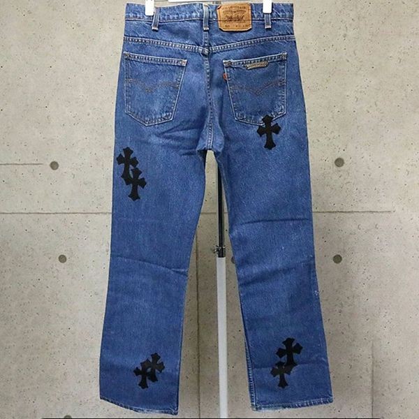 人気アイコン！即発送クロムハーツ リーバイス517 デニムパンツ コピークロスパッチ032131
