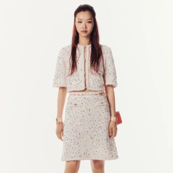 ☆超人気☆シャネル look38 グリッタージャケット 偽物 P76994 K11081 NV215