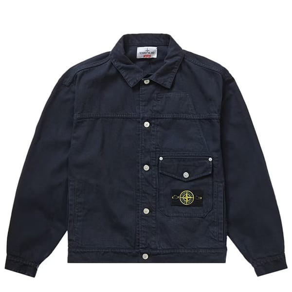 【シュプリーム x Stone Island】23FW デニム トラックジャケット 偽物 2色 spm21321