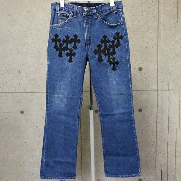 人気アイコン！即発送クロムハーツ リーバイス517 デニムパンツ コピークロスパッチ032131