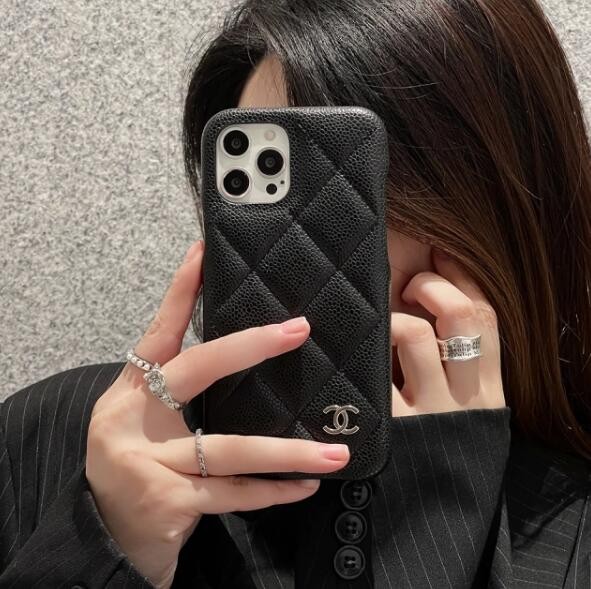 シャネル iPhone15/14 ケース マトラッセ風 14Proケース 4色 24043002