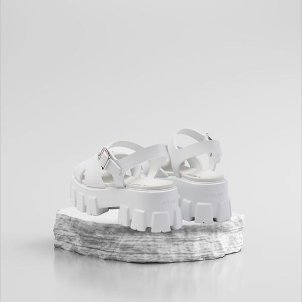 トレンドの最前線☆プラダ モノリス コピーrubber sandal ラバー サンダル 5.5cm 1X382N