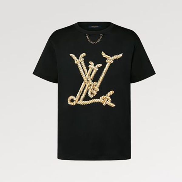 即日発送サービスルイヴィトン Tシャツ 激安 半袖 マリン風1AFMZA 1AFMZ3【チェーンがアクセント☆】
