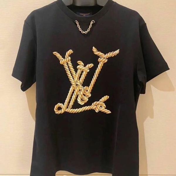 即日発送サービスルイヴィトン Tシャツ 激安 半袖 マリン風1AFMZA 1AFMZ3【チェーンがアクセント☆】