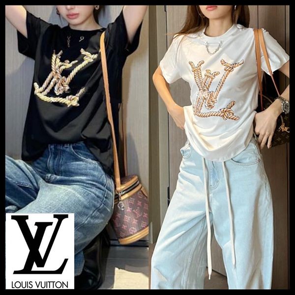 即日発送サービスルイヴィトン Tシャツ 激安 半袖 マリン風1AFMZA 1AFMZ3【チェーンがアクセント☆】