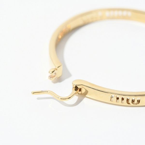 ミュウミュウ ロゴフープピアス コピー 5JO848 2DTU