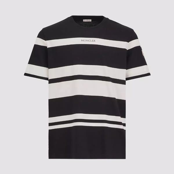 モンクレール レプリカ ストライプ エンボスロゴ Tシャツ n級品J10918C0005589AHZP90