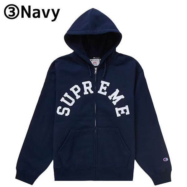 【シュプリーム Champion 偽物】24SS アーチロゴ スウェットパーカーsp05101