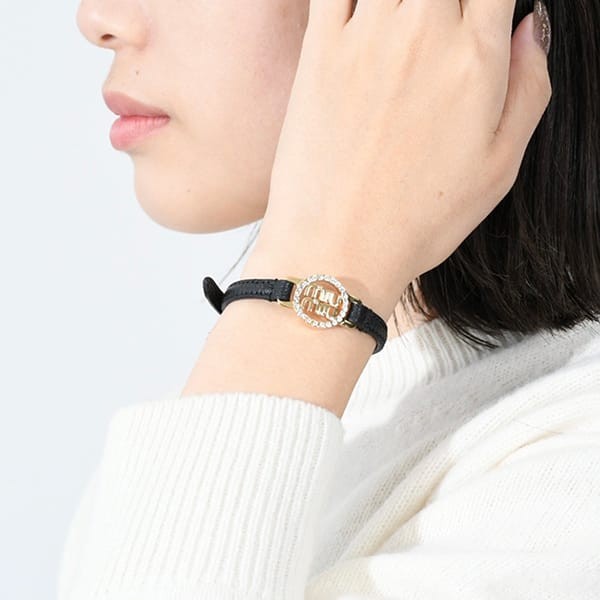 ミュウミュウ マドラスレザーブレスレット コピー miu002