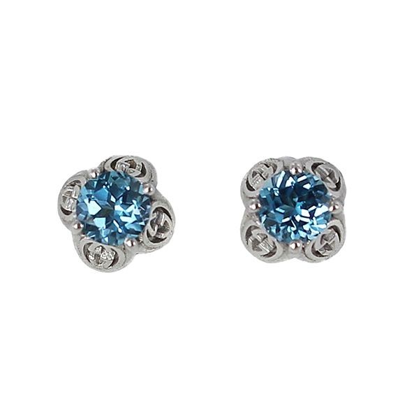 芸能人愛用グッチ ピアス 偽物18K ブルートパーズ レディース 両耳ピアス 662427