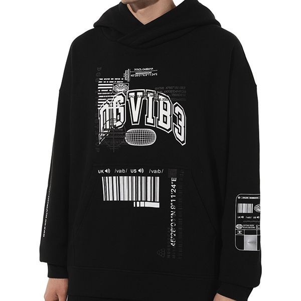ドルガバ 偽物 パーカー プリント ジャージー パーカー フーディDGVIB3