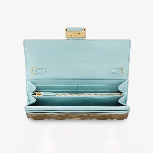 並行輸入品 偽物 フェンディ ffモチーフ バゲット コンチネンタル財布 チェーン付 2色 8m0365at00f1pqh
