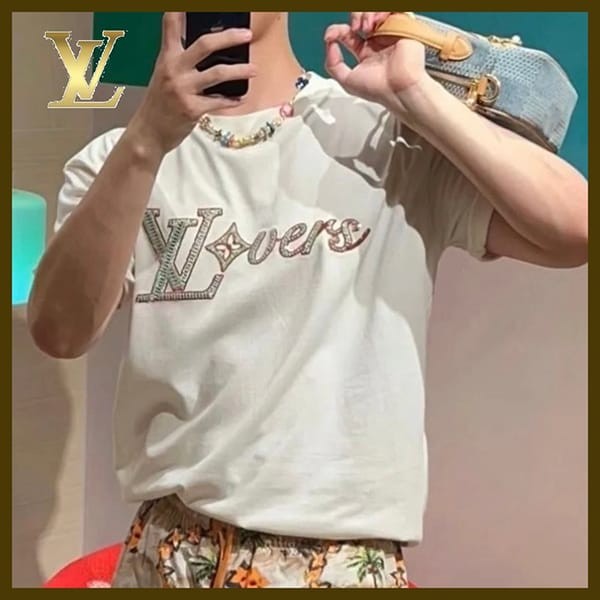 ルイヴィトン エンブロイダード tシャツ パロディ 1afr95