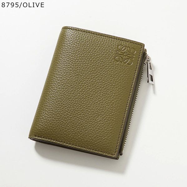 自然で可愛い☆ロエベ スリム コンパクト 二つ折り財布 0010899052