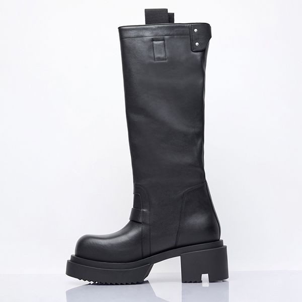 [レディース] リックオウエンス レザー ロングブーツ スーパーコピー ru02d6834loo09