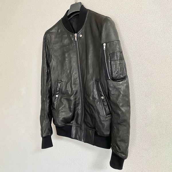 リックオウエンス ラムレザー ボンバージャケット 48 偽物 ru02c7789lnv