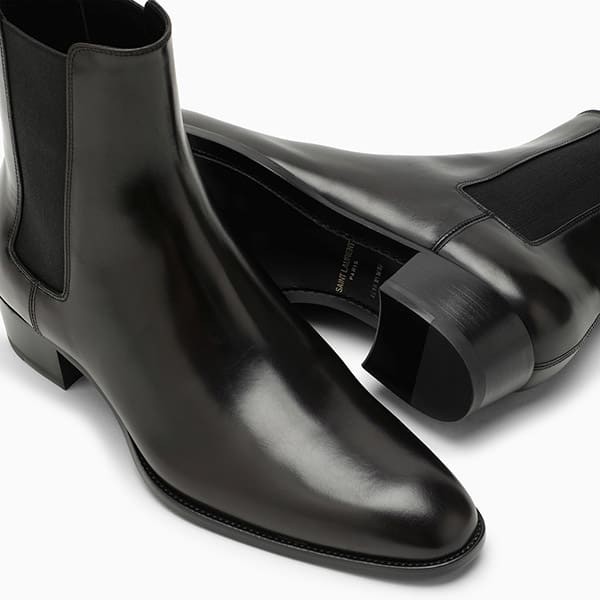 サンローラン wyatt レザーチェルシーブーツ 7758711oo00