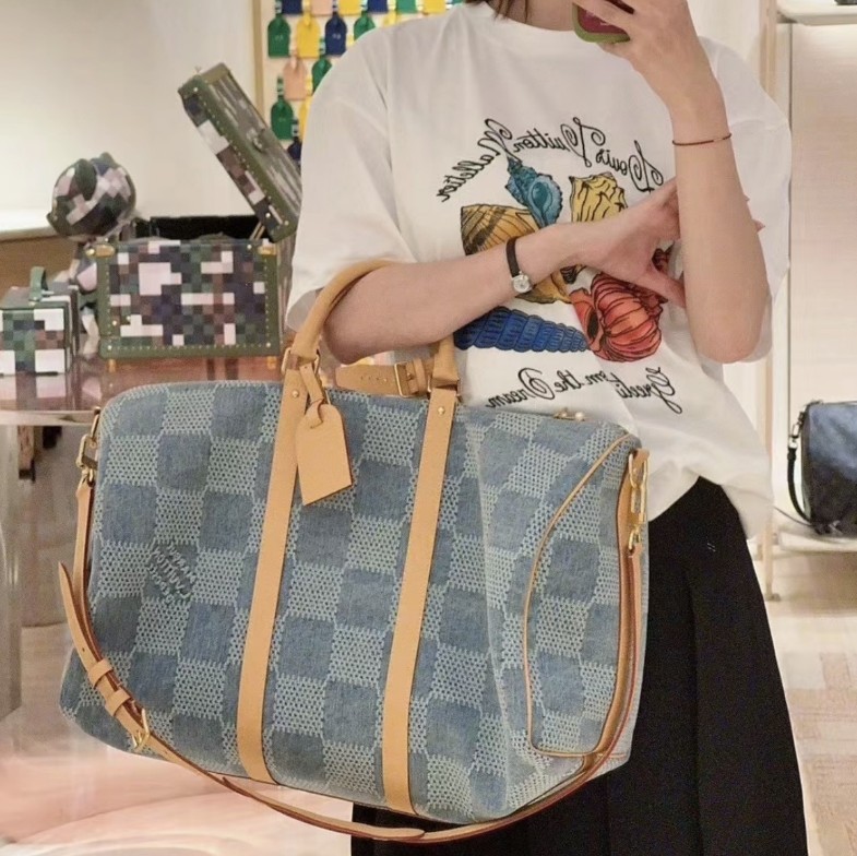 【プチ旅行にぴったり♪】ルイヴィトン スーパーコピー ボストンバッグ デニム N40739