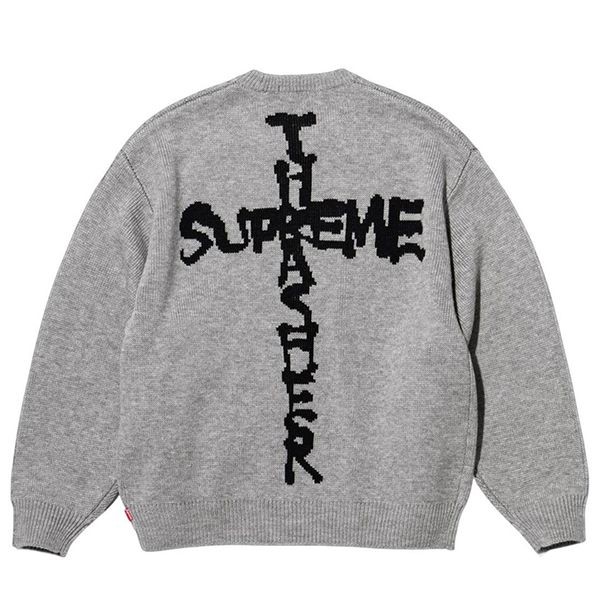 即納でお届け【シュプリーム thrasher 偽物】neckface コラボ クロスロゴ セーター st1105