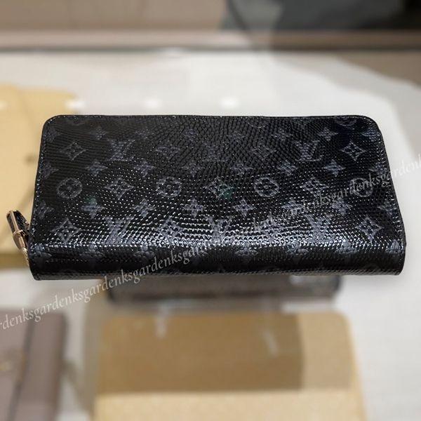 大人気!!新色!!ルイヴィトン lv リザード ジッピーウォレット 偽物 南京錠付き N96955