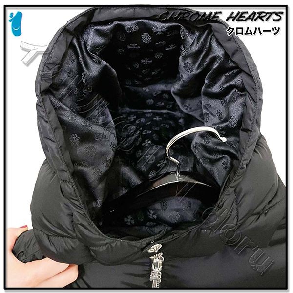 +クロムハーツ ダウン ジャケット 偽物+ HALF DAGGER ZIP JACKET 12186